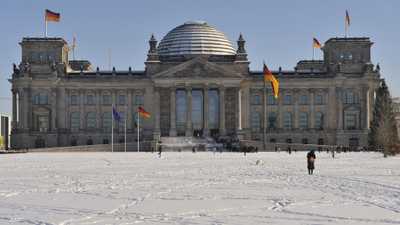 البرلمان الألماني - شتاء ألمانيا - برلمان ألمانيا