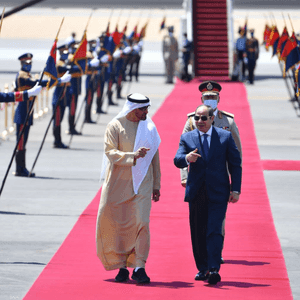 الرئيس السيسي كان في استقبال الشيخ محمد بن زايد