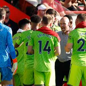 المدرب إيرك تين هاغ مستاء من أداء لاعبي مانشستر يونايتد