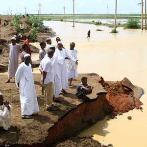 غمرت مياه الفيضانات مناطق واسعة في السودان.