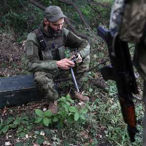 جندي أوكراني خلال المواجهات