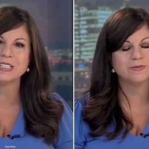 جولي تشين أثناء إصابتها بالجلطة على الهواء