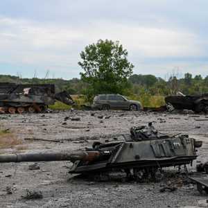 حطام دبابات روسية في أوكرانيا