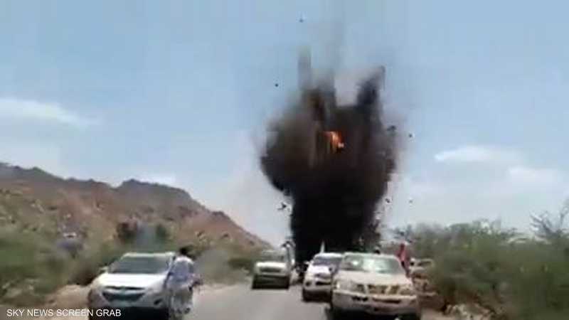 اليمن .. فيديو لاستهداف قائد عسكري في محافظة أبين