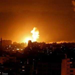 صورة لانفجار عن موقع المرصد السوري لم يتم التأكد منها