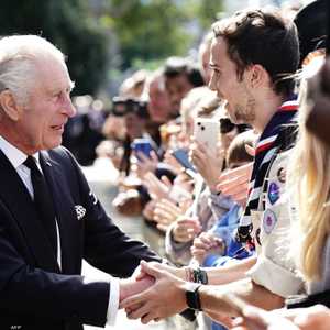 جانب من مشاركة الملك تشارلز في المراسم