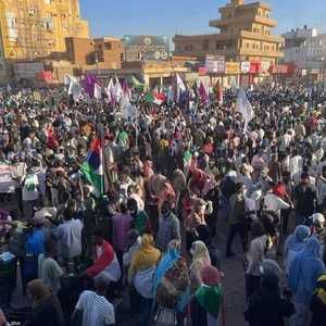 جانب من تظاهرات الخرطوم المطالبة بمدنية الدولة