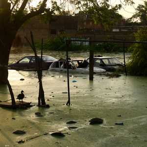 الفيضانات غطت شوارع في نيامي