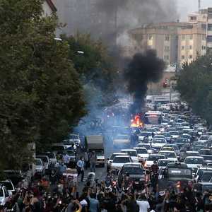 جانب من الاحتجاجات الإيرانية