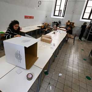 مركز اقتراع في روما بإيطاليا