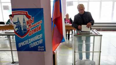 السلطات الموالية لموسكو تعلن نتيجة استفتاء المناطق الأربعة