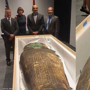 القنصلية المصرية في هيوستن تنجح في استرداد تابوت فرعوني