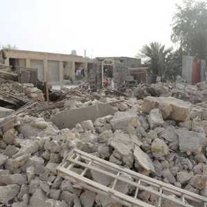 من آثار الزلزال الذي ضرب إيران في يوليو الماضي.