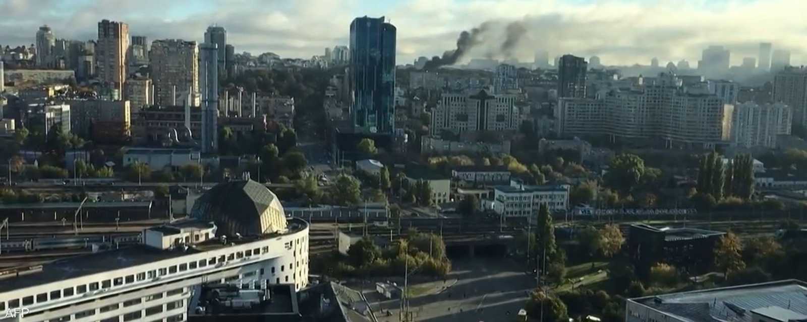 جانب من العاصمة كييف صباح اليوم