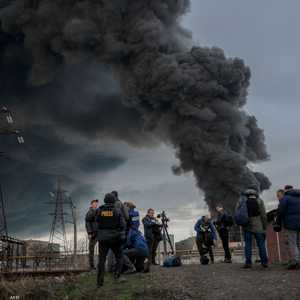 غارة روسية سابقة في أوكرانيا