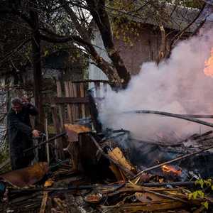 آثار القصف في إقليم دونباس