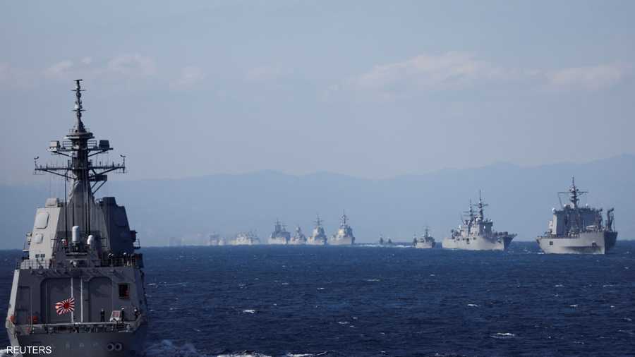18 من السفن المشاركة في الاستعراض كانت من دول صديقة مثل الولايات المتحدة وكوريا الجنوبية وبريطانيا وأستراليا وسنغافورة والهند وتايلاند.