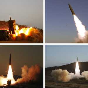 اختبارات صاروخية مختلفة يجريها الجيش الكوري الشمالي