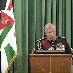 ملك الأردن عبد الله الثاني يلقي كلمة أمام مجلس الأمة