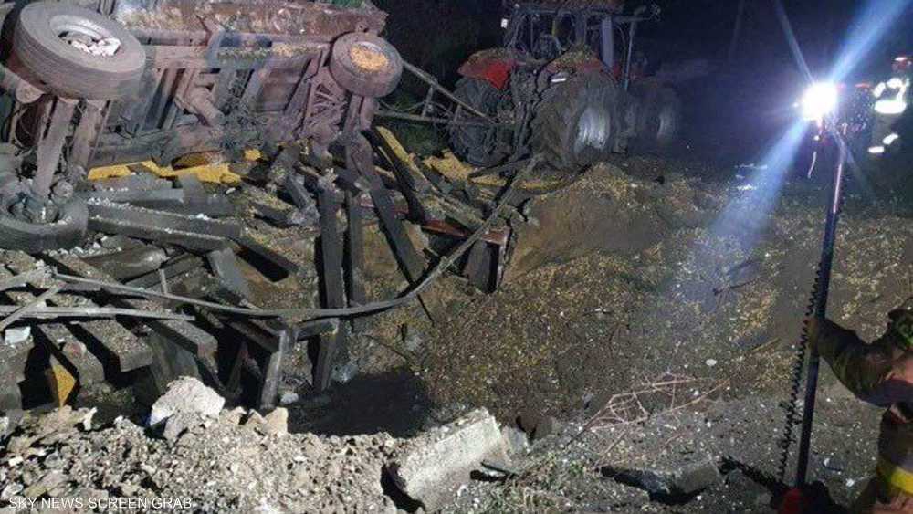 آثار سقوط أحد الصواريخ في بولندا