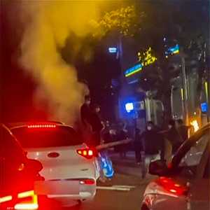 جانب من الاحتجاجات في مدينة رشت شمالي إيران