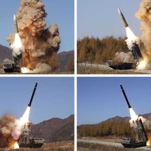 اختبارات صاروخية مختلفة أجراها الجيش الشعبي الكوري الشمالي