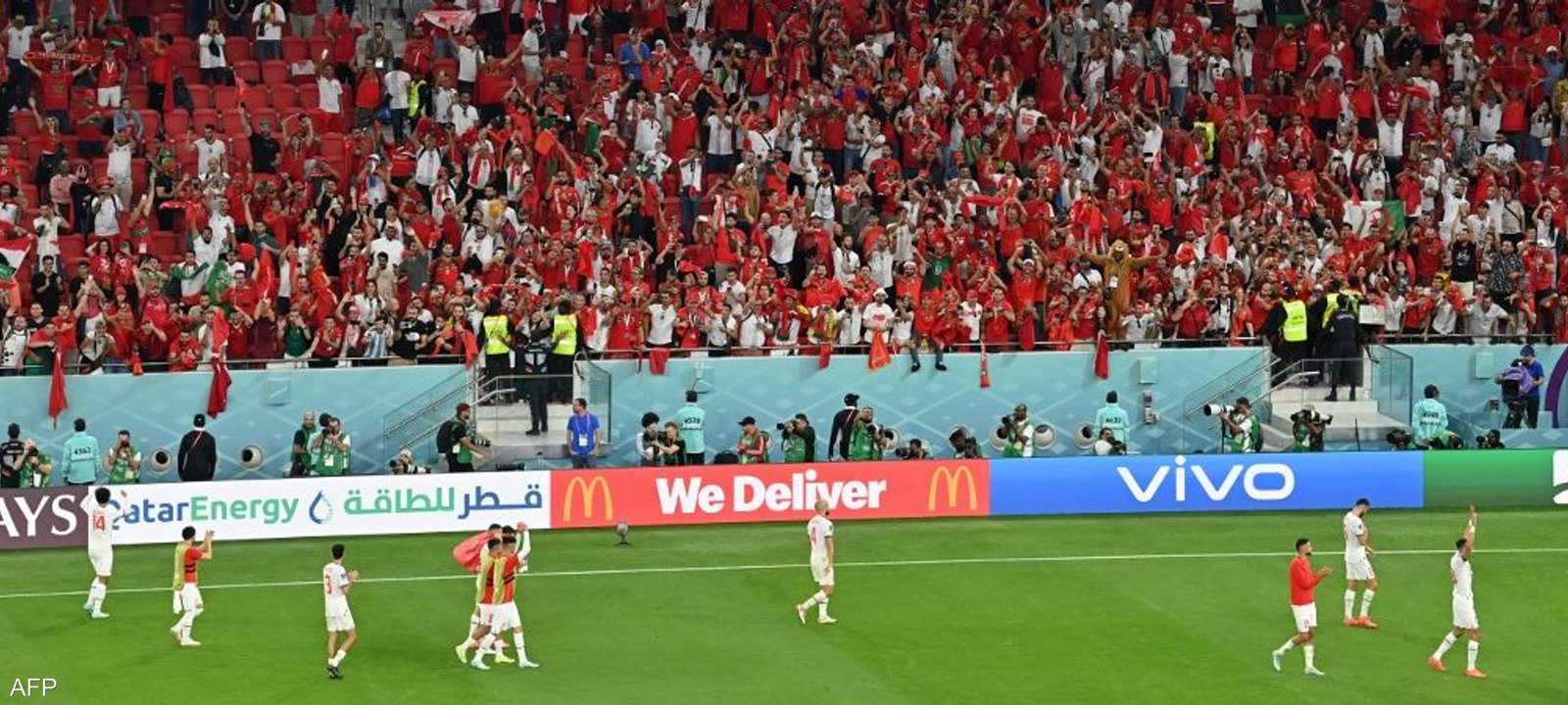 فرحة لاعبي المنتخب المغربي