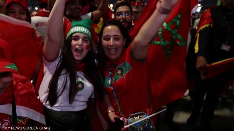 فرحة كبيرة لجماهير منتخب المغرب