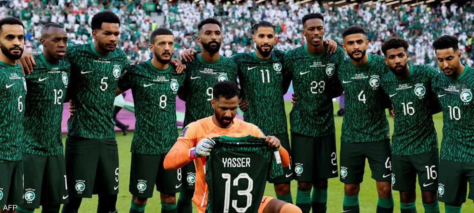 المنتخب السعودي في مباراته السابقة