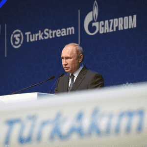 بوتين في حفل افتتاح خط أنابيب الغاز "ترك ستريم" في 2020