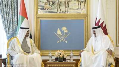 رئيس الإمارات وأمير قطر يبحثان العلاقات الأخوية