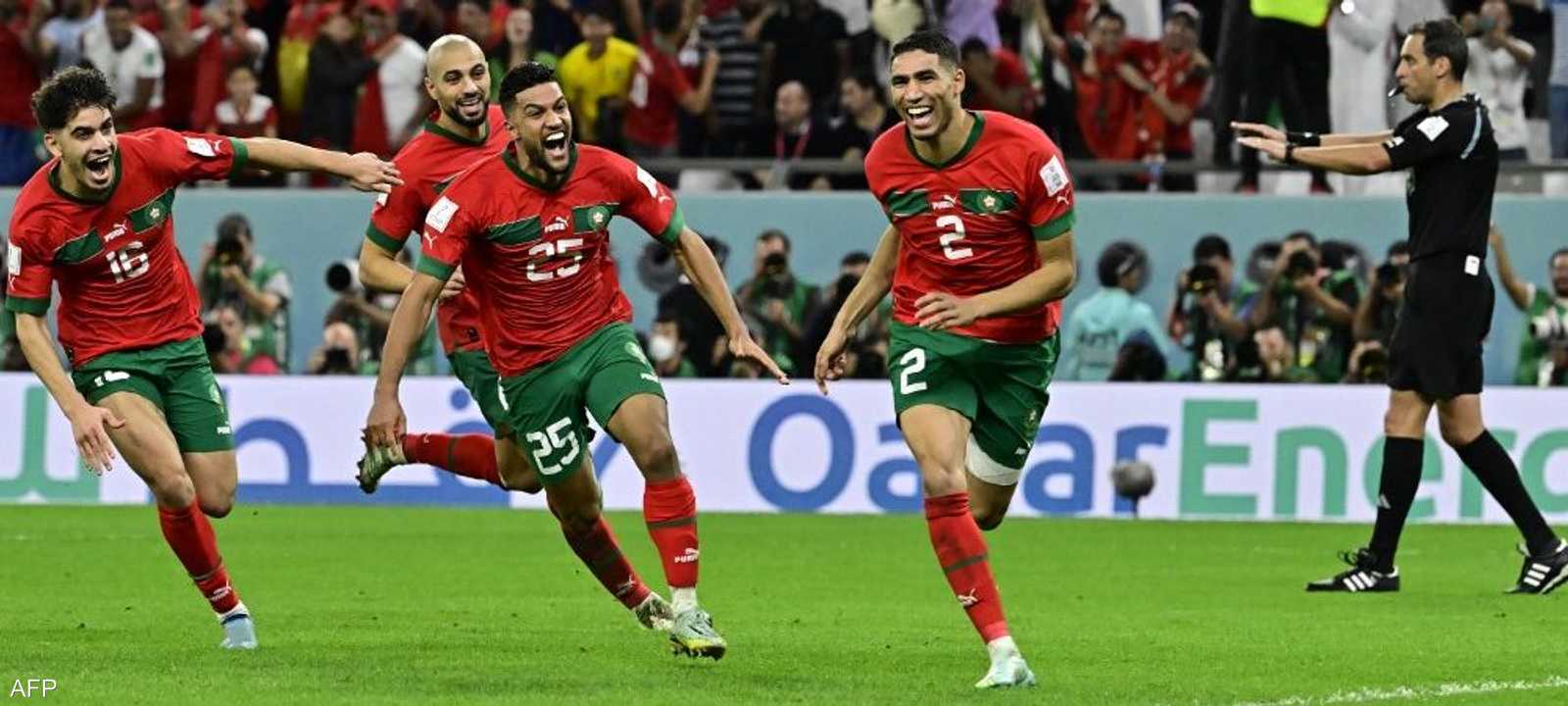 فرحة لاعبي المغرب