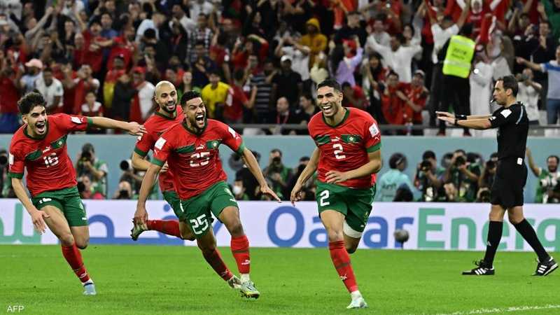فرحة لاعبي المغرب