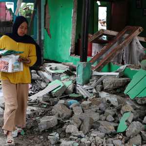 أرشيفية لآثار زلزال سابق في إندونيسيا
