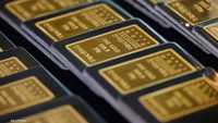 سبائك الذهب معروضة في بورصة الذهب الكورية في سيول