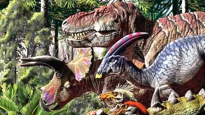الديناصورات كانت في أوج مجدها حتى ضرب الكويكب الأرض