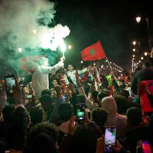 احتفالات المغاربة في الرباط
