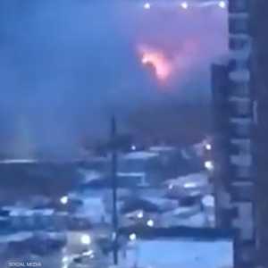 الحريق في منطقة تخزين بالمركز التجاري في مدينة بالاشيخا