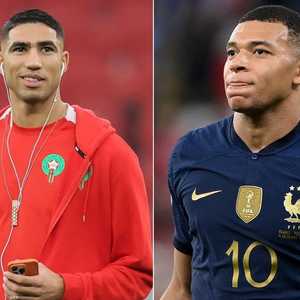 الفرنسي كيليان مبابي والمغربي أشرف حكيمي