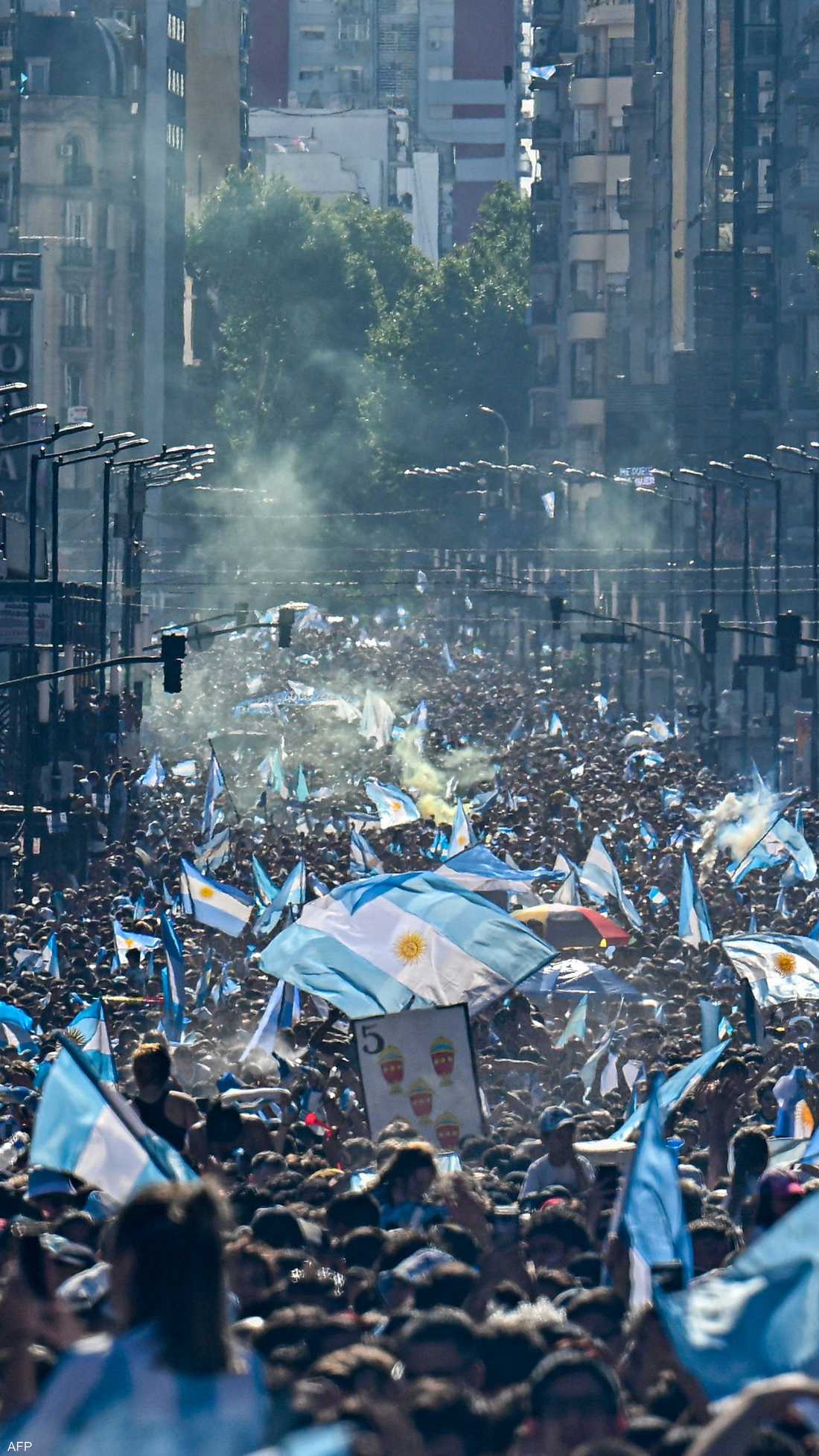 الساحة المركزية في بوينس آيريس بعد الفوز بكأس العالم