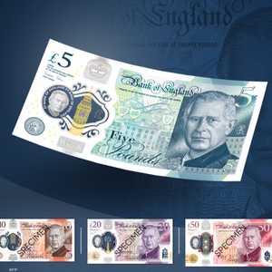 أول عملات ورقية بريطانية تحمل صورة الملك تشارلز