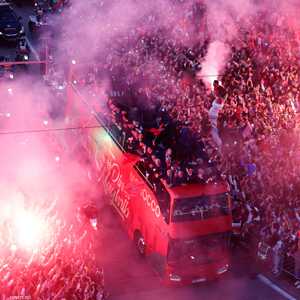 استقبال المنتخب المغربي
