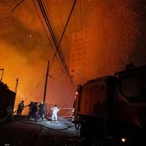 الحريق اندلع في "فينيا دل مار" وسط تشيلي