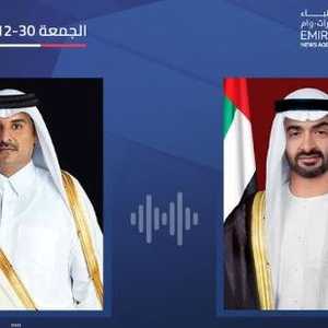 رئيس الإمارات بحث مع أمير قطر العلاقات الأخوية هاتفيا.