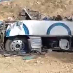 انقلاب حافلة سيّاح على طريق بولاية ناياريت غرب المكسيك