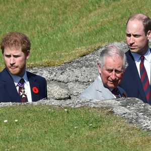 الأمير هاري برفقة والده الملك تشارلز وشقيقه الأمير وليام