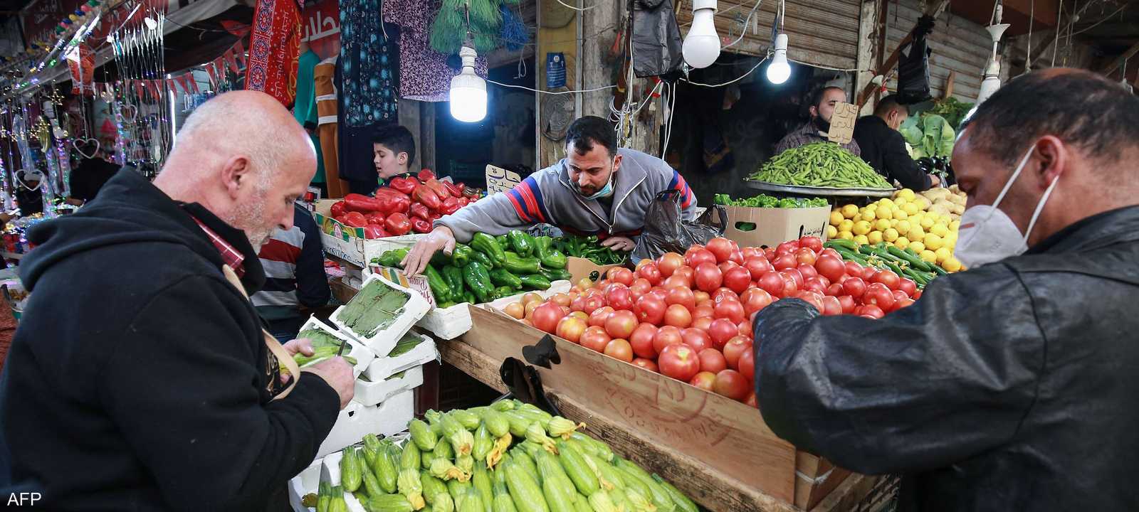 سوق خضروات في العاصمة عمّان