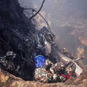 الطائرة المنكوبة في نيبال