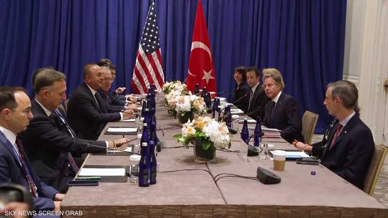 مباحثات لوزير الخارجية التركي مع نظيره الأميركي في واشنطن
