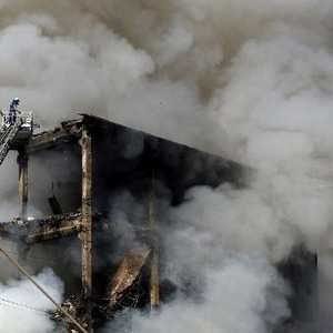 حريق سابق في عاصمة أرمينيا